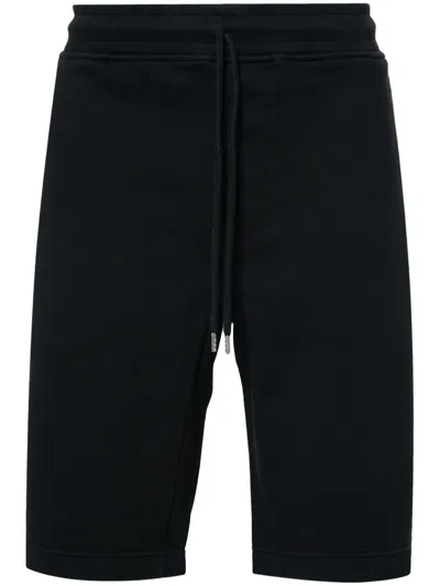 C.p. Company Logo-embroidered Cotton Shorts In Blue