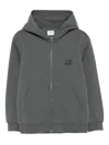 C.p. Company Logo-embroidered Hoodie In Black