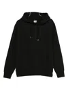 C.p. Company Classic Black Hoodie With Kangaroo Pocket And Signature Detail In Black