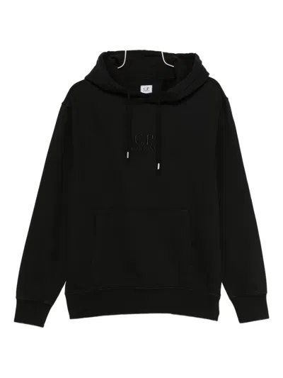 C.P. COMPANY LOGO-EMBROIDERED HOODIE
