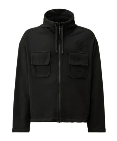 C.p. Company Logo-embroidered Hoodie In Black