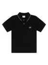 C.p. Company Boys Logo Polo Shirt In Black
