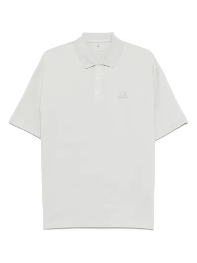 C.P. COMPANY LOGO-EMBROIDERED POLO SHIRT