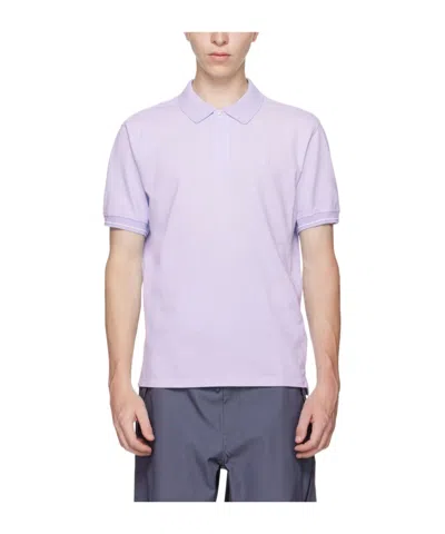 C.p. Company Logo-embroidered Polo Shirt In Purple