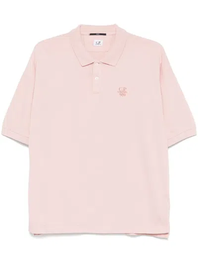 C.P. COMPANY LOGO-EMBROIDERED POLO SHIRT
