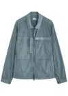 C.p. Company Logo-embroidered Shell Overshirt In Grey