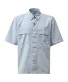 C.p. Company Logo-embroidered Shirt In Blue