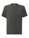 C.p. Company C.p.company Short-sleeve T-shirt With Embroidered Logo In Black
