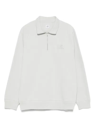 C.p. Company Logo-embroidered Sweatshirt In 灰色