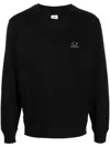C.p. Company Logo-embroidered Sweatshirt In Black