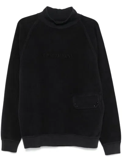 C.p. Company Sweatshirt Mit Logo-stickerei In Blau