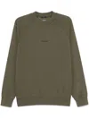 C.p. Company Logo-embroidered Sweatshirt In Green