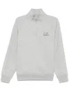 C.p. Company Logo-embroidered Sweatshirt In Grey