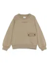 C.p. Company Logo-embroidered Sweatshirt In Neutrals