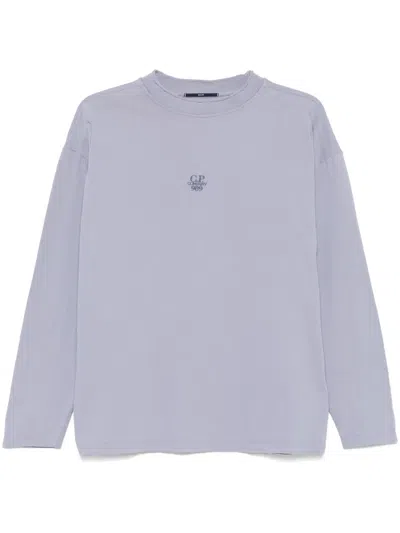 C.p. Company Logo-embroidered T-shirt In 紫色