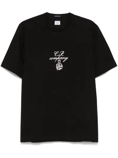 C.P. COMPANY LOGO-EMBROIDERED T-SHIRT