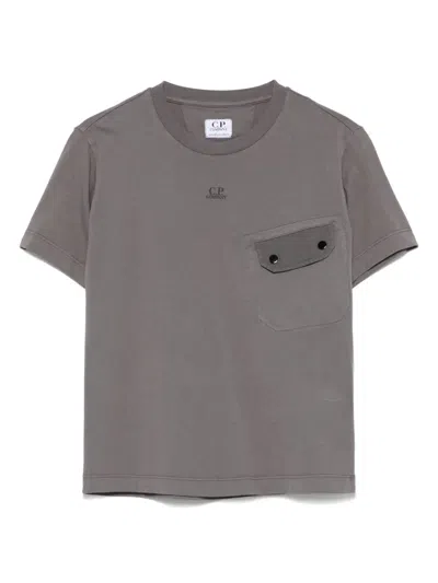C.P. COMPANY LOGO-EMBROIDERED T-SHIRT