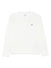 C.p. Company Logo-embroidered Long Sleeve T-shirt In White