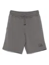 C.p. Company Logo-embroidered Track Shorts In 灰色