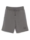 C.p. Company Logo-embroidered Track Shorts In Grey