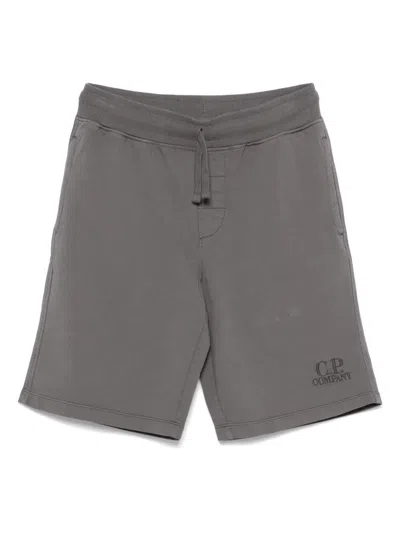 C.P. COMPANY LOGO EMBROIDERY COTTON TRACK SHORTS