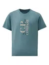 C.p. Company Logo-figure Short-sleeve T-shirt In Blue