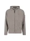 C.p. Company Hooded Sweatshirt With Pockets And Drawstring In Gray