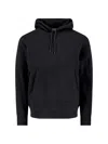 C.p. Company Classic Black Hoodie With Kangaroo Pocket And Signature Detail In Black