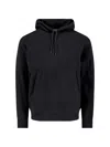 C.p. Company Classic Black Hoodie With Kangaroo Pocket And Signature Detail In Black