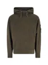 C.p. Company Hooded Long Sleeve Sweatshirt With Arm Pocket In Brown