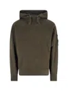C.p. Company Hooded Long Sleeve Sweatshirt With Arm Pocket In Brown