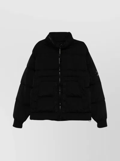C.p. Company Logo Jacket Detachable Accessories In Black