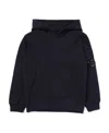 C.p. Company Logo Logo Hooded Sweater In Black