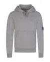 C.p. Company Logo Logo Hooded Sweater In Gray