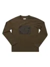 C.p. Company Logo Long-sleeved T-shirt In Brown
