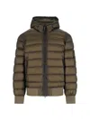 C.p. Company Logo Padded Down Jacket In Green