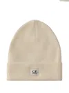 C.p. Company Logo-patch Beanie Hat In Neutral