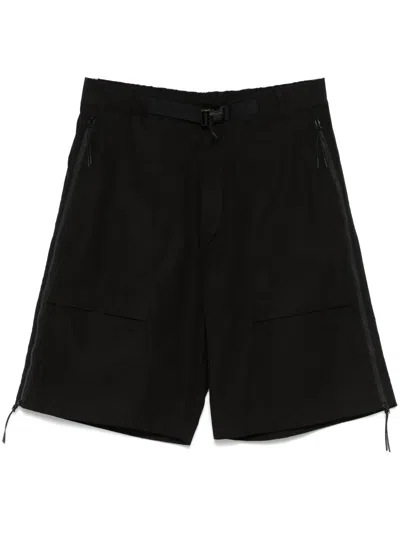 C.p. Company Logo-patch Bermuda Shorts In Black