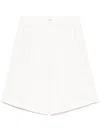 C.p. Company Logo-patch Bermuda Shorts In White
