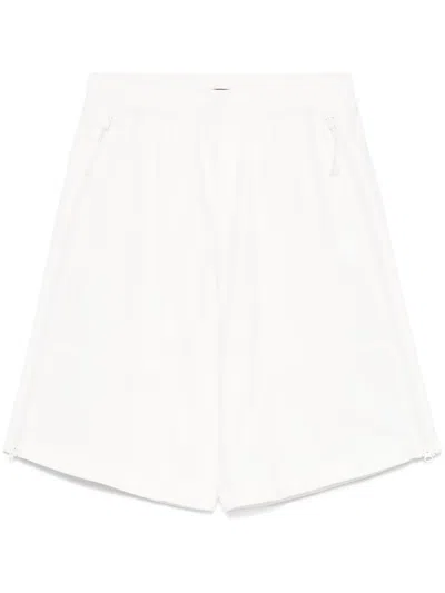 C.p. Company Logo-patch Bermuda Shorts In White