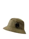 C.p. Company Logo-patch Bucket Hat In Green