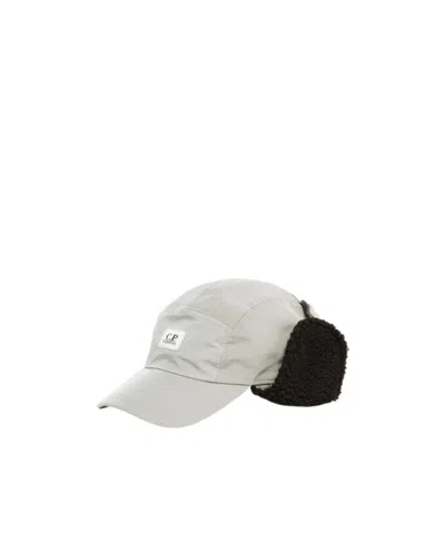 C.p. Company Logo-patch Cap In White