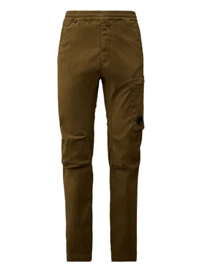 C.p. Company Logo-patch Cargo Pants In Green