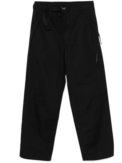C.p. Company Logo-patch Cargo Trousers In Black