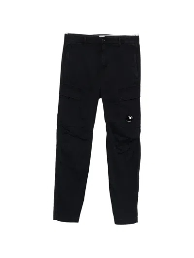 C.p. Company Logo Patch Cargo Trousers In Blue