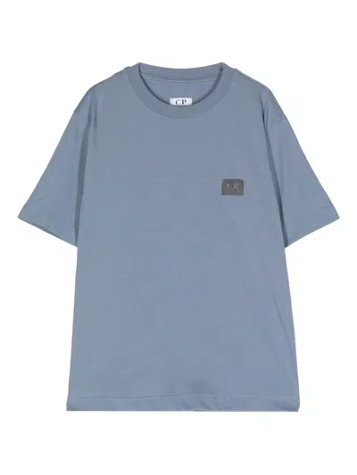 C.p. Company Logo-patch Cotton T-shirt In Blue