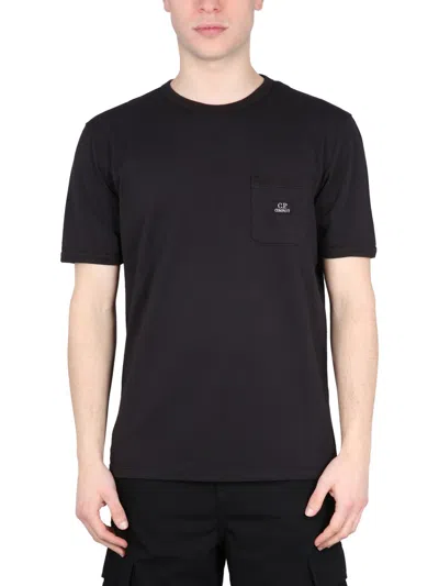 C.P. COMPANY C.P. COMPANY LOGO DETAILED CREWNECK T-SHIRT