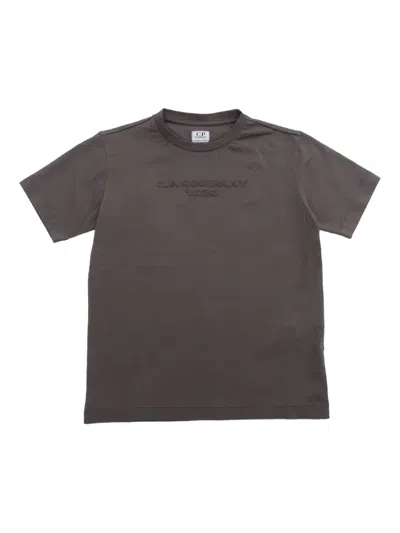 C.p. Company Kids' Logo-patch Cotton T-shirt In Brown