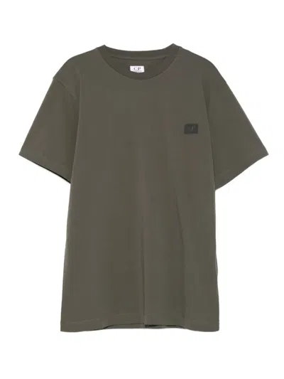 C.p. Company Kids' Logo-patch Cotton T-shirt In Green