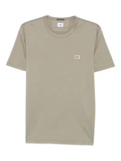 C.p. Company Logo-patch Cotton T-shirt In Green